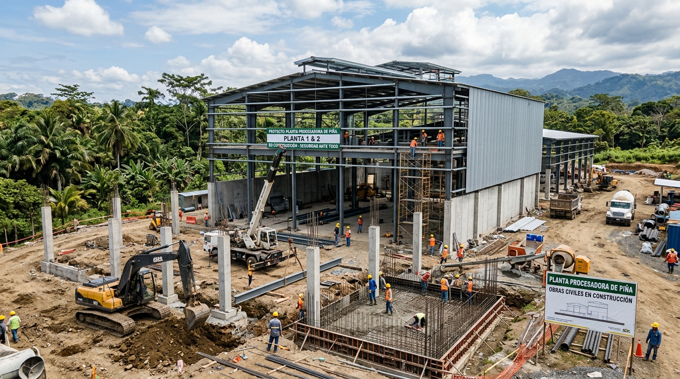 Obras civiles de la Planta Procesadora de Piña, Chapare