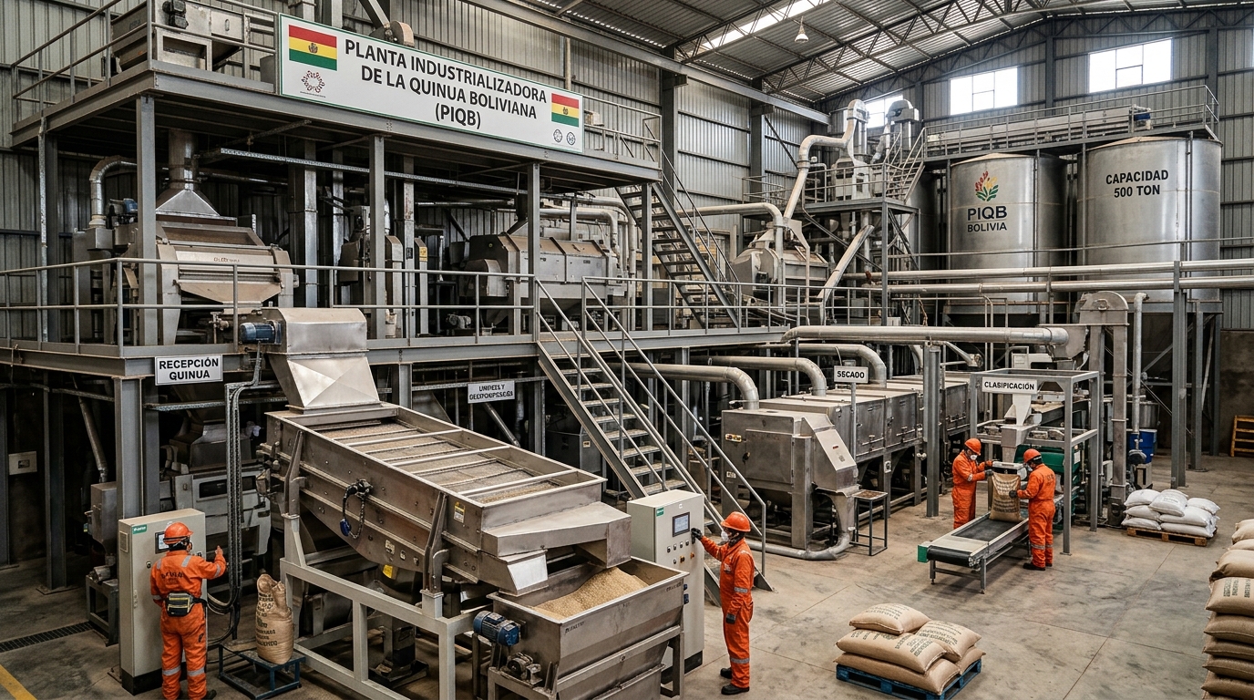 Equipamiento Bühler en la Planta de Quinua, Oruro